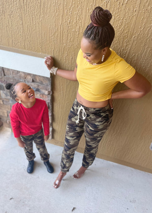 Camouflage Print Family Matching Joggers
